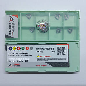 WCMX030208-FZ P6315 PROSPECT (Сталь, Нержавіюча сталь, Чавун) Твердосплавна пластина, фото 2