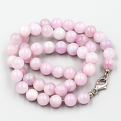 Кунцит Ø8 намисто, 0617ОК