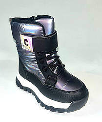 Дитячі сноубутси для дівчат,  (код 2605) розміри: 27 28 29 30 31 32