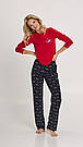 НОВОРІЧНА жіноча Піжама домашній костюм ELLEN SNOWY WEATHER 0180/39/03, фото 2