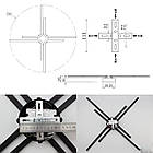 Сучасна світлодіодна люстра 70 Вт з пультом димером колір каркаса чорний ESL-21722, фото 3