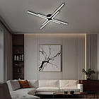 Сучасна світлодіодна люстра 70 Вт з пультом димером колір каркаса чорний ESL-21722, фото 4