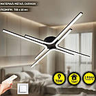 Сучасна світлодіодна люстра 70 Вт з пультом димером колір каркаса чорний ESL-21722, фото 6