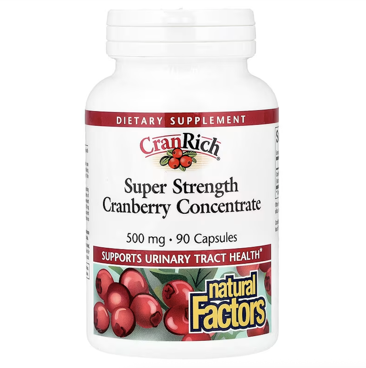 Natural Factors, CranRich®, концентрат журавлини підсиленої дії, 500 мг, 90 капсул, фото 1