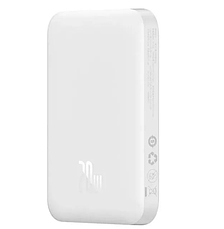 Павербанк BASEUS Magnetic Mini Wireless 1000MH USB-C PD 20W з бездротовою зарядкою Qi 15W Білий, фото 2