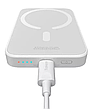 Павербанк BASEUS Magnetic Mini Wireless 1000MH USB-C PD 20W з бездротовою зарядкою Qi 15W Білий, фото 6