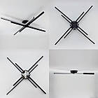 Сучасна світлодіодна люстра 70 Вт з пультом димером колір каркаса чорний ESL-21697, фото 2