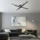 Сучасна світлодіодна люстра 70 Вт з пультом димером колір каркаса чорний ESL-21697, фото 4