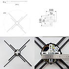 Сучасна світлодіодна люстра 70 Вт з пультом димером колір каркаса чорний ESL-21697, фото 5