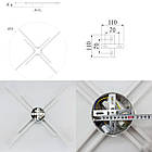 Сучасна світлодіодна люстра 70 Вт з пультом димером колір каркаса білий ESL-21698, фото 3