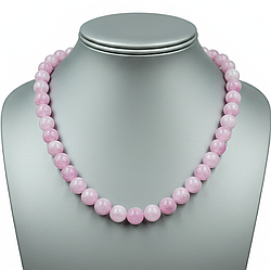 Кунцит Ø10 намисто, 0618ОК