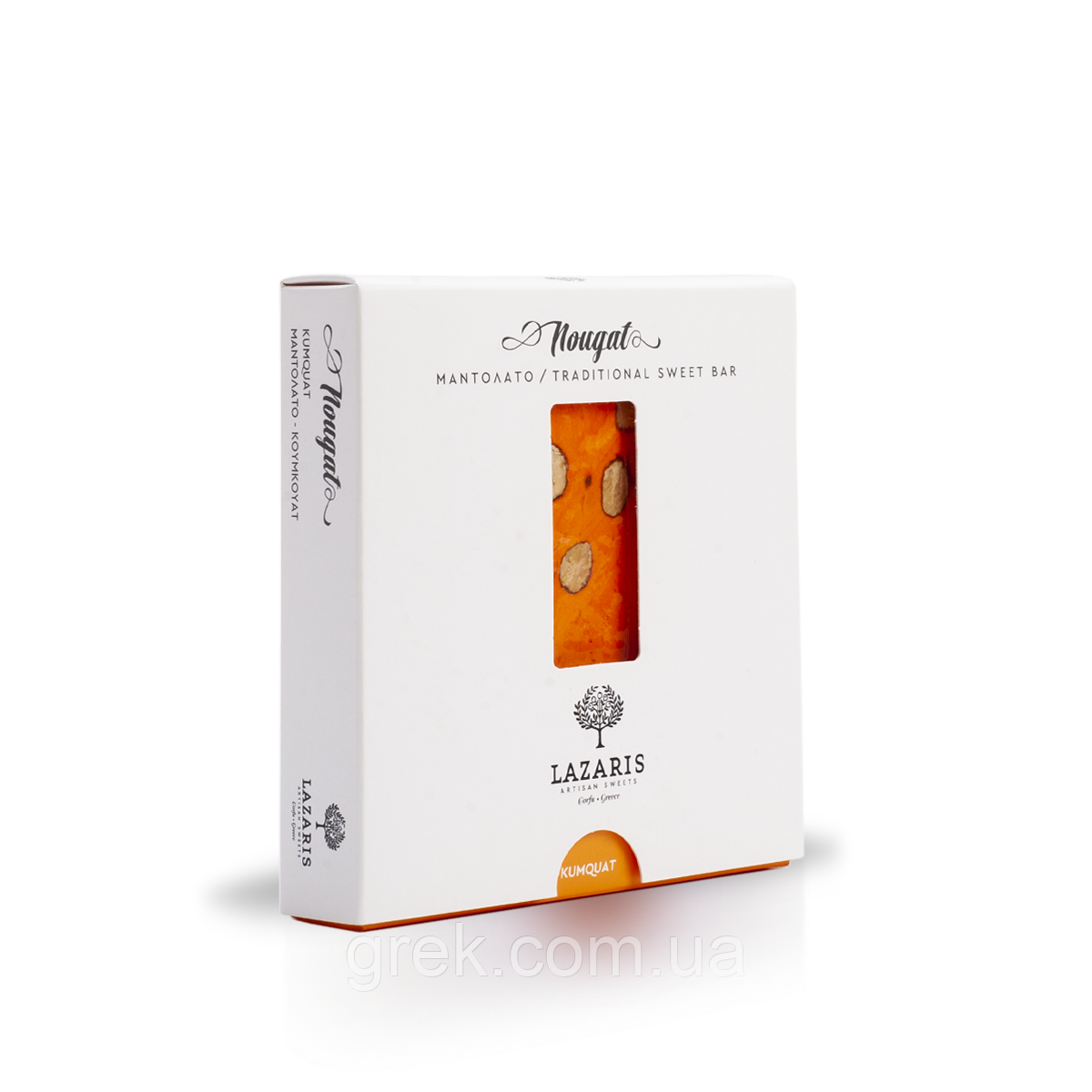 Нуга з кумкватом і мигдалем Lazaris 150 г, фото 1