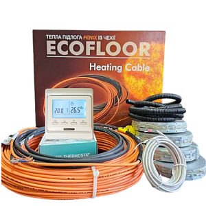 Тепла підлога комплект Fenix ADSV18  нагрівальний кабель+ програмований терморегулятор.