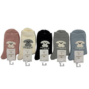 Дитячі зимові махрові шкарпетки Корона з різними малюнками, 10 пар, Китай