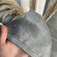 Штори софт-велюр блекаут ALBO темно-сірі 150×270 см, комплект 2 шт. (SH-250-21), фото 7