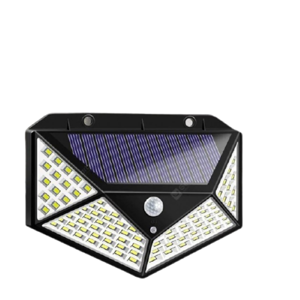 Вуличний ліхтар світильник на сонячній батареї з датчиком руху 144 LED, фото 1