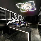 Світлодіодна люстра 70 Вт з підсвічуванням основи з пультом і мобільним додатком колір каркасу білий ESL-21684, фото 7