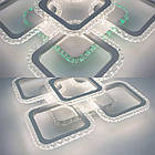 Світлодіодна люстра 70 Вт з підсвічуванням основи з пультом і мобільним додатком колір каркасу білий ESL-21684, фото 5