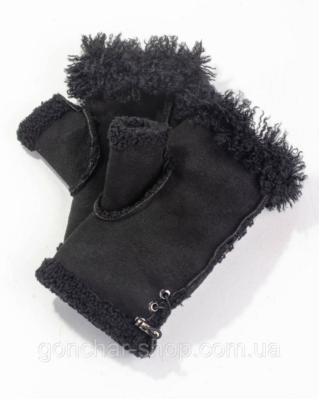 Мітенки рукавички без пальців KENT&AVER дубляж чорні, фото 1