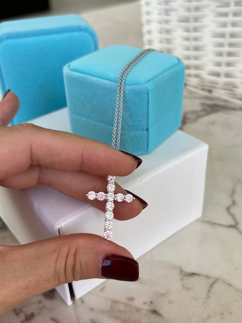 Тіффані підвіска хрест-сріблення, фото 1