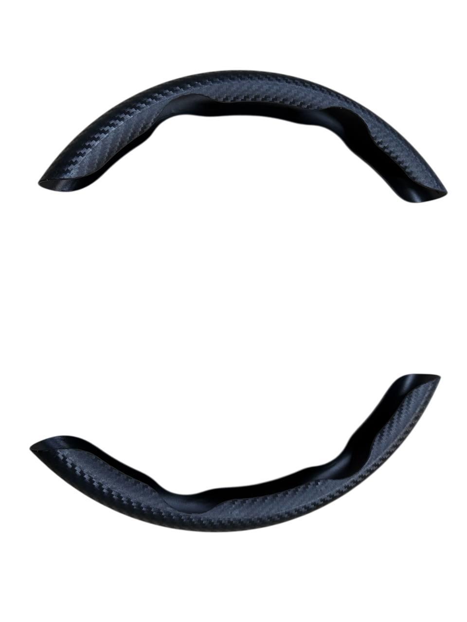 Чохол на кермо. Накладка на кермо Універсальна! 35-39 см Чорна Карбон