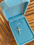 Тіффані підвіска хрест циркони Сріблення, фото 4