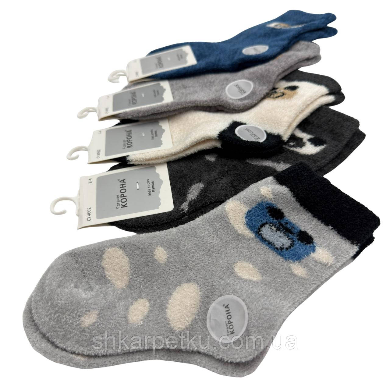 Дитячі зимові шкарпетки Корона з малюнками – м’які, теплі, комфортні (10 пар), фото 1