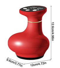 Вакуумний ручний антицелюлітний масажер для тіла Червоний, фото 4