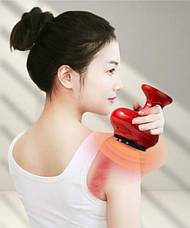 Вакуумний ручний антицелюлітний масажер для тіла Червоний, фото 5