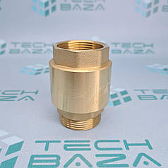 Клапан зворотний M1 1/4"×F1 1/4" (латунь) euro 510г AQUATICA (779657)