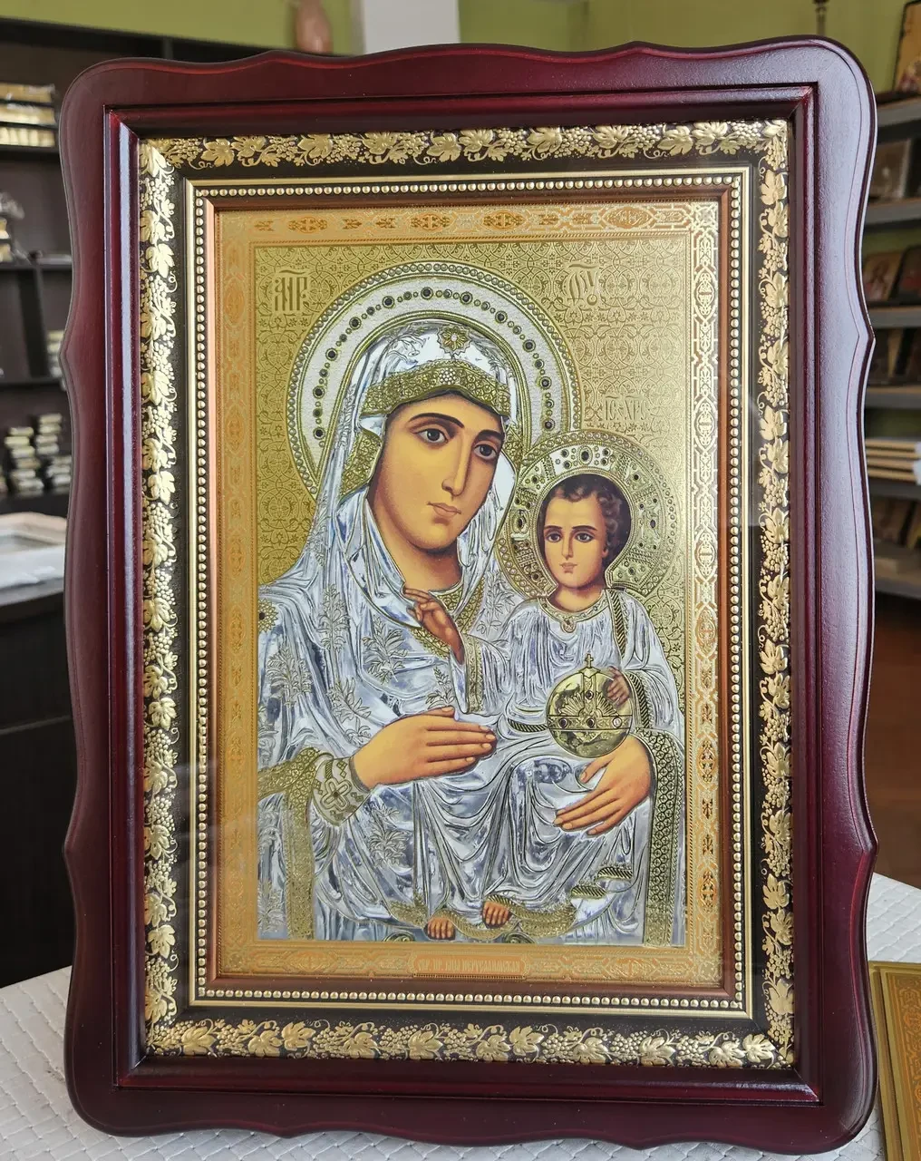 Ікона Божої Матері Єрусалимська, кіот 32×42см, фото 1