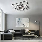 Cвітлодіодна люстра 165 Вт з пультом і мобільним додатком регулювання яскравості колір каркасу чорний ESL-21696, фото 2