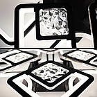 Cвітлодіодна люстра 165 Вт з пультом і мобільним додатком регулювання яскравості колір каркасу чорний ESL-21696, фото 4