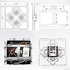 Cвітлодіодна люстра 165 Вт з пультом і мобільним додатком регулювання яскравості колір каркасу чорний ESL-21696, фото 8