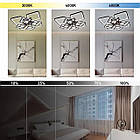 Cвітлодіодна люстра 165 Вт з пультом і мобільним додатком регулювання яскравості колір каркасу чорний ESL-21696, фото 7