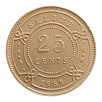 Беліз 25 центів, 1989