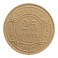 Беліз 25 центів, 1987