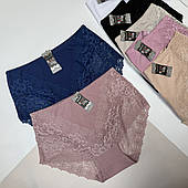 Великі трусики - сліпи з бавовни BIWEIER, з мереживом спереду та позаду