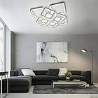 Cвітлодіодна люстра 165 Вт з пультом і мобільним додатком регулювання яскравості колір каркасу білий ESL-21695, фото 2