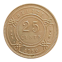 Беліз 25 центів, 1980
