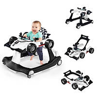 Дитячі ходунки каталки 4-в-1 з регульованою висотою
