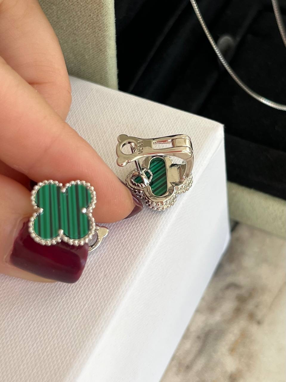 Комплект Ван Кліф срібло 925 — стильний преміум набір для подарунка, фото 1