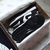 Чоловчі кросівки Nike SB Dunk Low Black White Чорні з білим Взуття Найк СБ Данк Лоу текстиль шкіра демісезон, фото 4