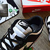 Чоловчі кросівки Nike SB Dunk Low Black White Чорні з білим Взуття Найк СБ Данк Лоу текстиль шкіра демісезон, фото 7