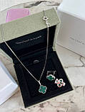 Комплект Ван Кліф срібло 925 — стильний преміум набір для подарунка, фото 5