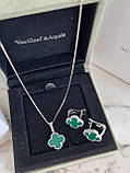 Комплект Ван Кліф срібло 925 — стильний преміум набір для подарунка, фото 3