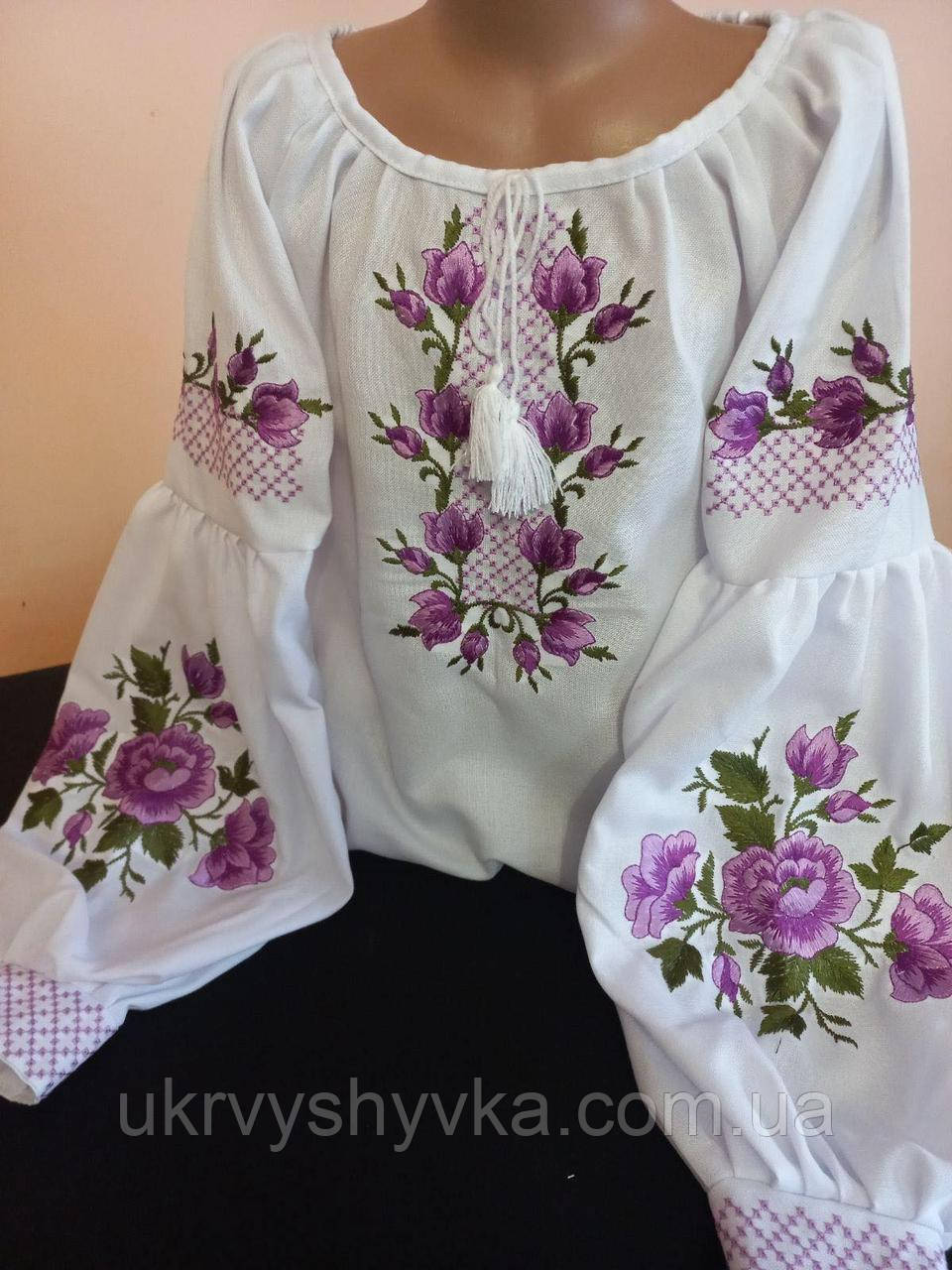 ЖІноча вишита сорочка "Розетта" фіолетова, фото 1