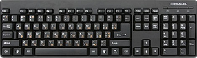 Клавіатура REAL-EL Standard 502 Ukr Black (EL123100023)