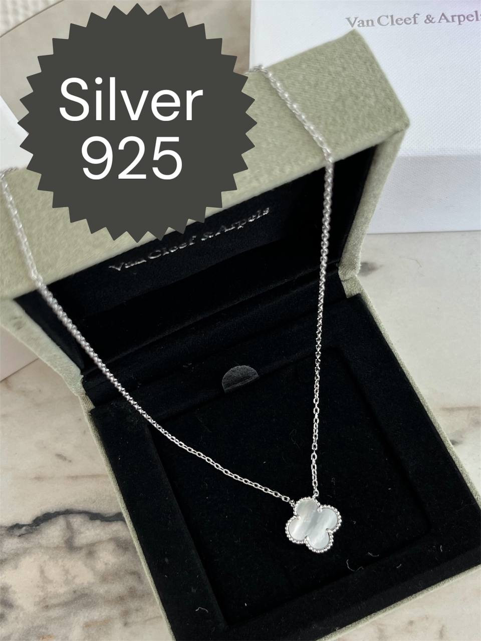 Комплект Ван Кліф срібло 925 — стильний преміум набір для подарунка, фото 1