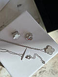 Комплект Ван Кліф срібло 925 — стильний преміум набір для подарунка, фото 5